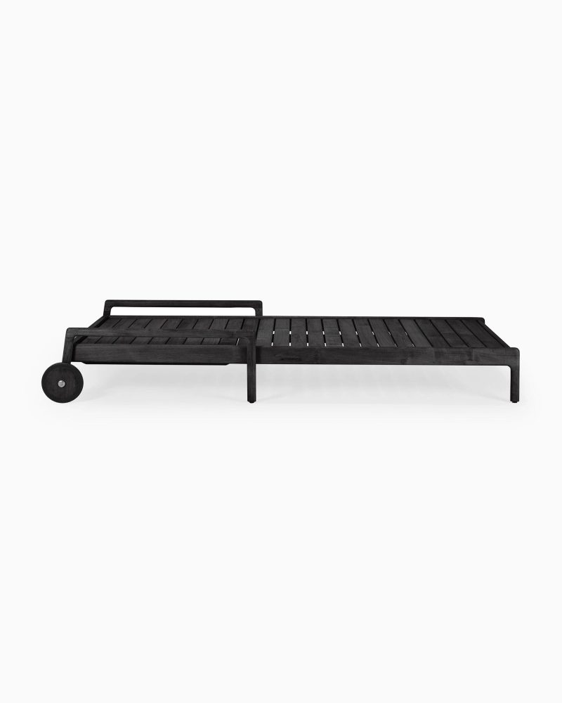 10243 Teak black Jack outdoor adjustable lounger 2