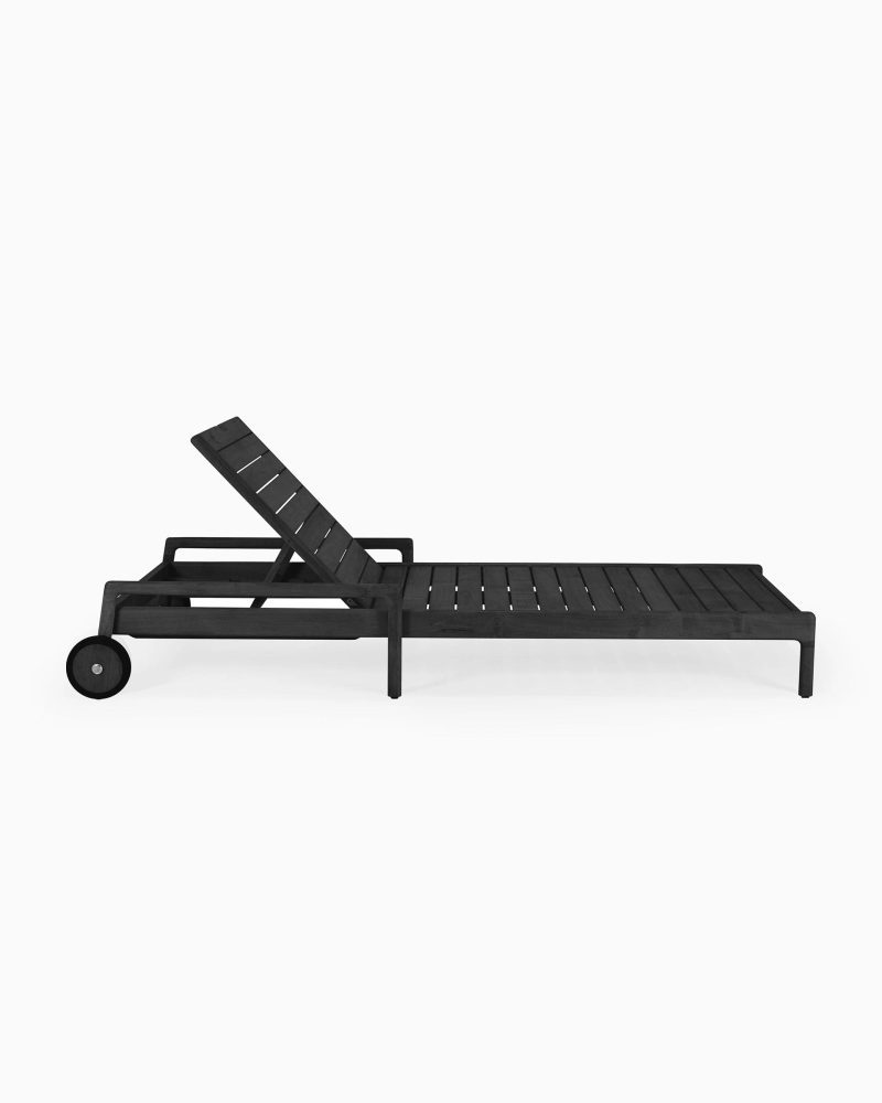 10243 Teak black Jack outdoor adjustable lounger 3