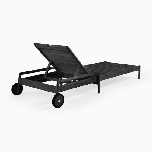 10243 Teak black Jack outdoor adjustable lounger 4