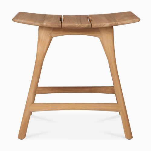 10288 Osso outdoor stool frame teak profile cut HQ