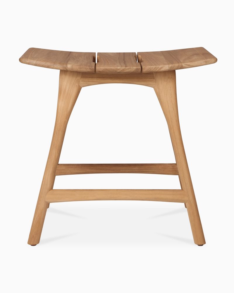 10288 Osso outdoor stool frame teak profile cut HQ