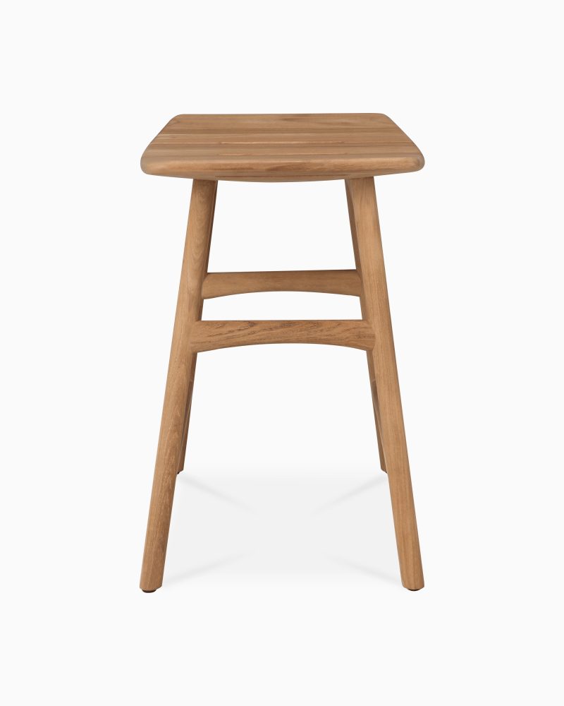 10288 Osso outdoor stool frame teak side cut HQ