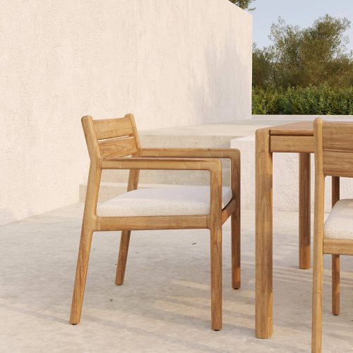 10371 Jack outdoor dining chair Off White cushion web