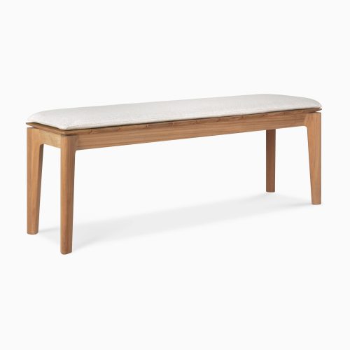 10381 Bokoutdoorbench137 teak OffWhitefabric front2 cut HQ