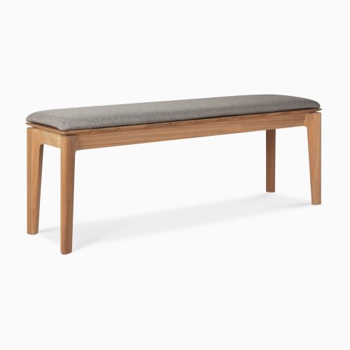 10382 Bokoutdoorbench137 teak Mochafabric front2 cut HQ