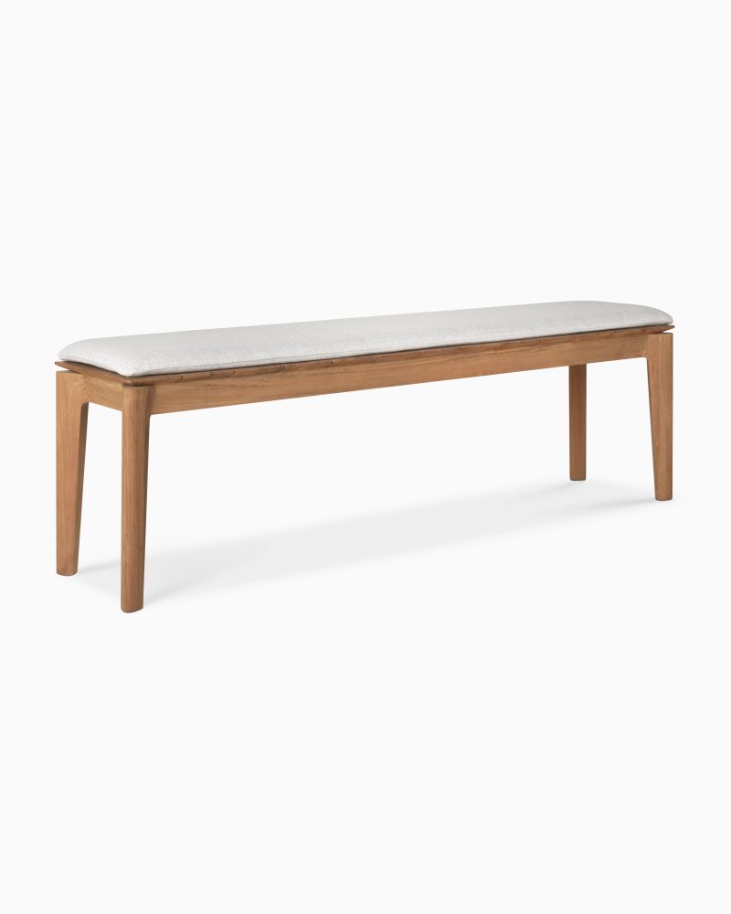 10386 Bokoutdoorbench162 teak OffWhitefabric front2 cut HQ