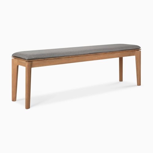 10387 Bokoutdoorbench162 teak Mochafabric front2 cut HQ