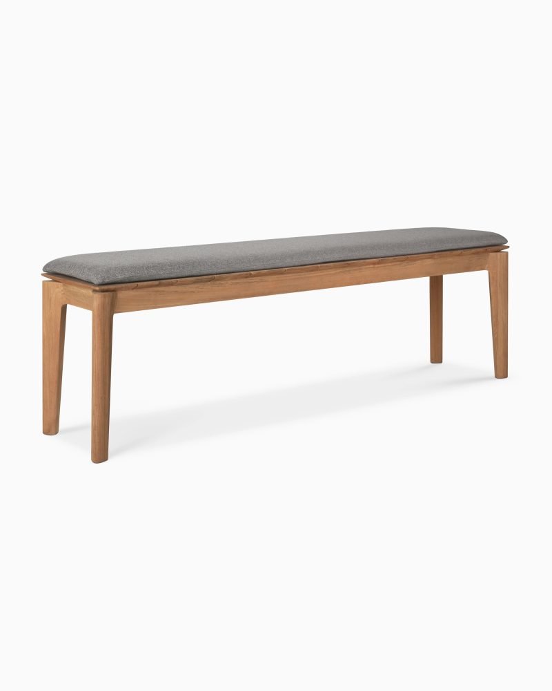 10387 Bokoutdoorbench162 teak Mochafabric front2 cut HQ