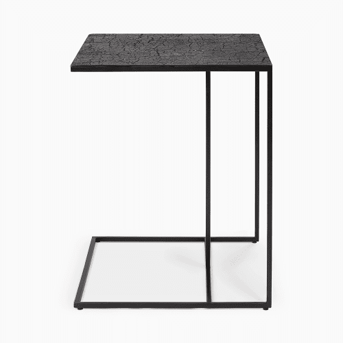 25914 Triptic side table lava black front cut web