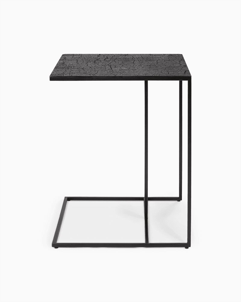 25914 Triptic side table lava black front cut web