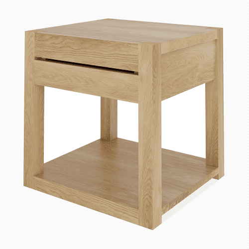 51140 Oak Azur bedside table drawer side cut WEB