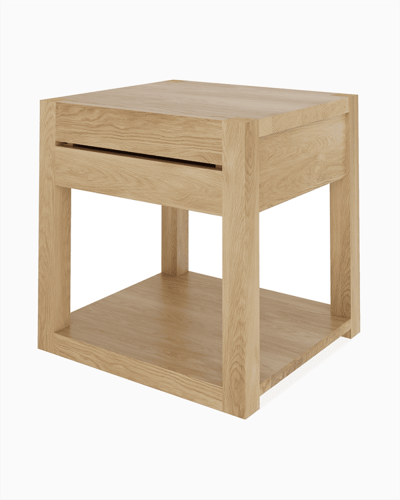 51140 Oak Azur bedside table drawer side cut WEB