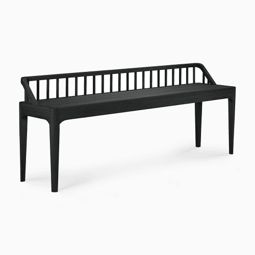 51234 oak arbor bench black side cut web