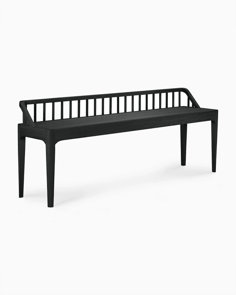 51234 oak arbor bench black side cut web