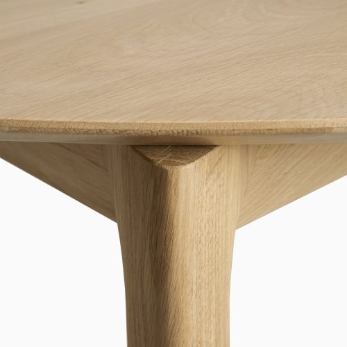 51527 Oak Bok round extendable dining table det3 cut web