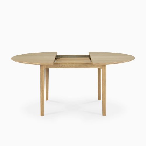 51527 Oak Bok round extendable dining table pos3 cut web