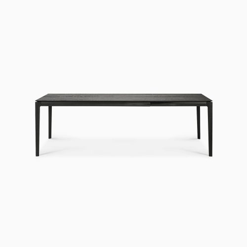 51543 oak bok extendable dining table black front cut web