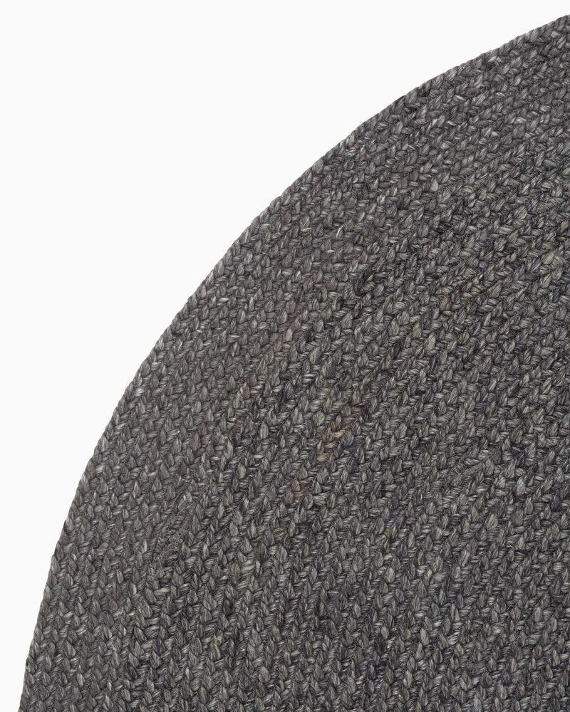 Armadillo Rugs Braid Charcoal Corner