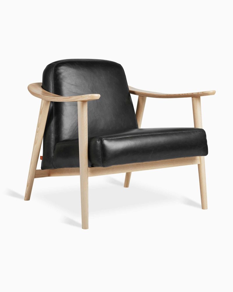 Baltic Chair Saddle Black Leather Ash Natural P01